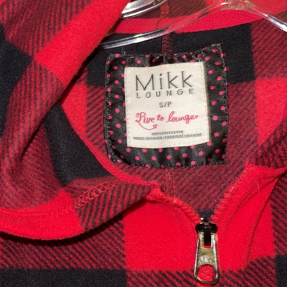 Milk Lounge Plaid hoodie onesie Size Small - Picture 5 of 14